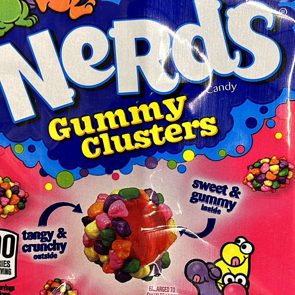 Real photo of Nerds Rainbow Gummy Clusters candy